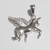 Unicorn Pendant 925 Sterling Silver Cubic zirconia