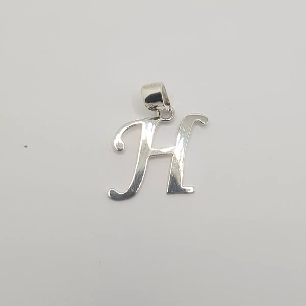 Letter "H" Pendant 925 Sterling Silver