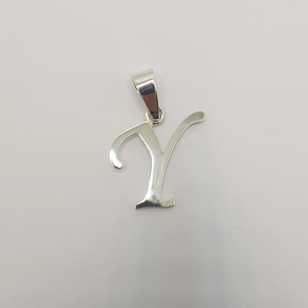 Letter "Y" Pendant 925 Sterling Silver