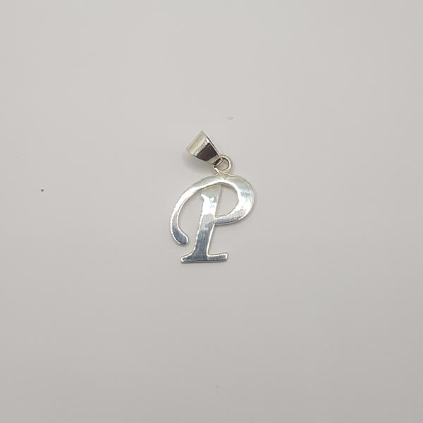 Letter "P" Pendant 925 Sterling Silver