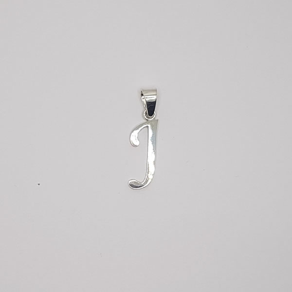 Letter "J" Pendant 925 Sterling Silver