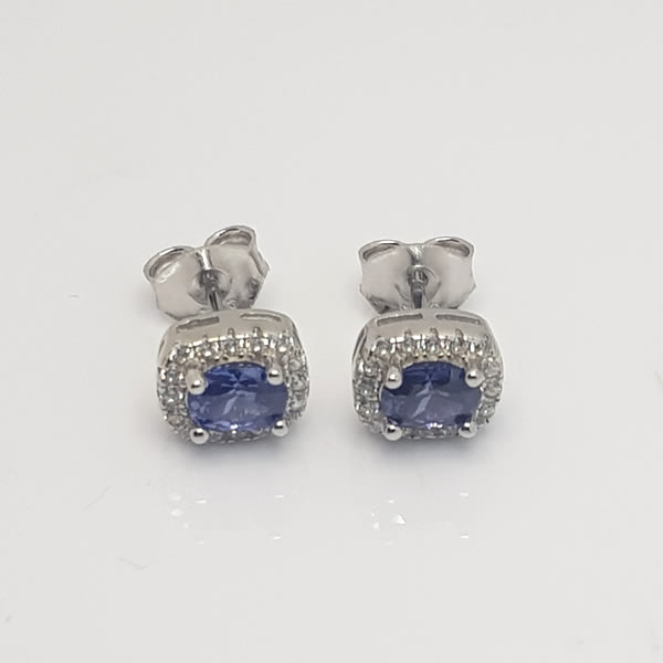 E25 Blue Zirconia Earrings