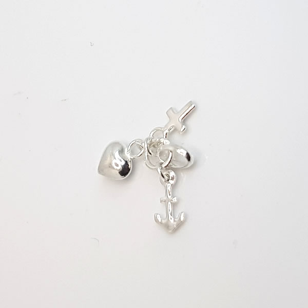 CM02 Charms Anchor Heart Cross 925 Sterling Silver