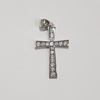 925 Sterling Silver Cubic zirconia Cross Cubic zirconia CR09