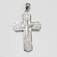 925 Sterling Silver Cross broad double CR05