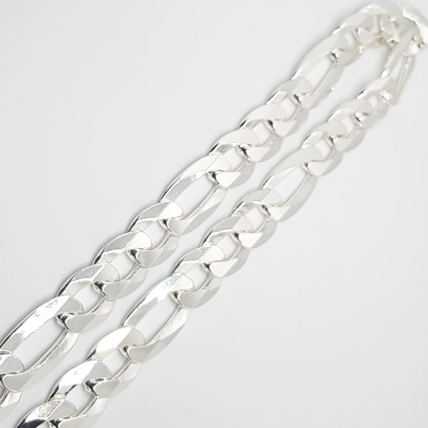 CH33 Figaro Chain 14mm 60cm 925 Sterling Silver