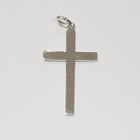 925 Sterling Silver Cross Plain Med thin CR13