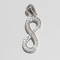 Sterling Silver Infinity Pendant Flat