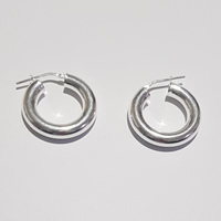 925 Sterling Silver Earings Plain Sleeper E12