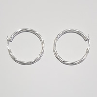 925 Sterling Silver Earings Medium Twisted E07