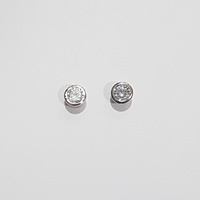 Sterling Silver Cubic zirconia Stud Round E19