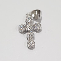 925 Sterling Silver Cubic zirconia Cross CR03